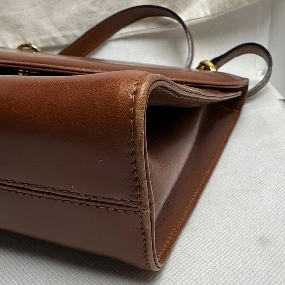 Salvatore Ferragamo Vintage Cognac Leather Flap Shoulder Crossbody Bag - Picture 16 of 16